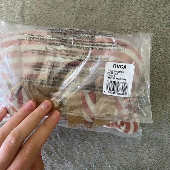 NWT - RVCA No Regard Tee - Dusty Rose - Size Small - Picture 5 of 9